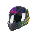 SKA-P 3MHS SPEEDER RAINBOW CASCO INTEGRALES NERO VERDE ROSSO OPACO