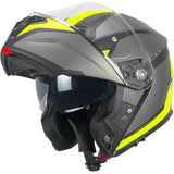 SKA-P 5THG Falcon Casco Modular Deportivo Negro Fluorescente Amarillo Mate