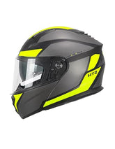 SKA-P 5THG Falcon Casco Modular Deportivo Negro Fluorescente Amarillo Mate