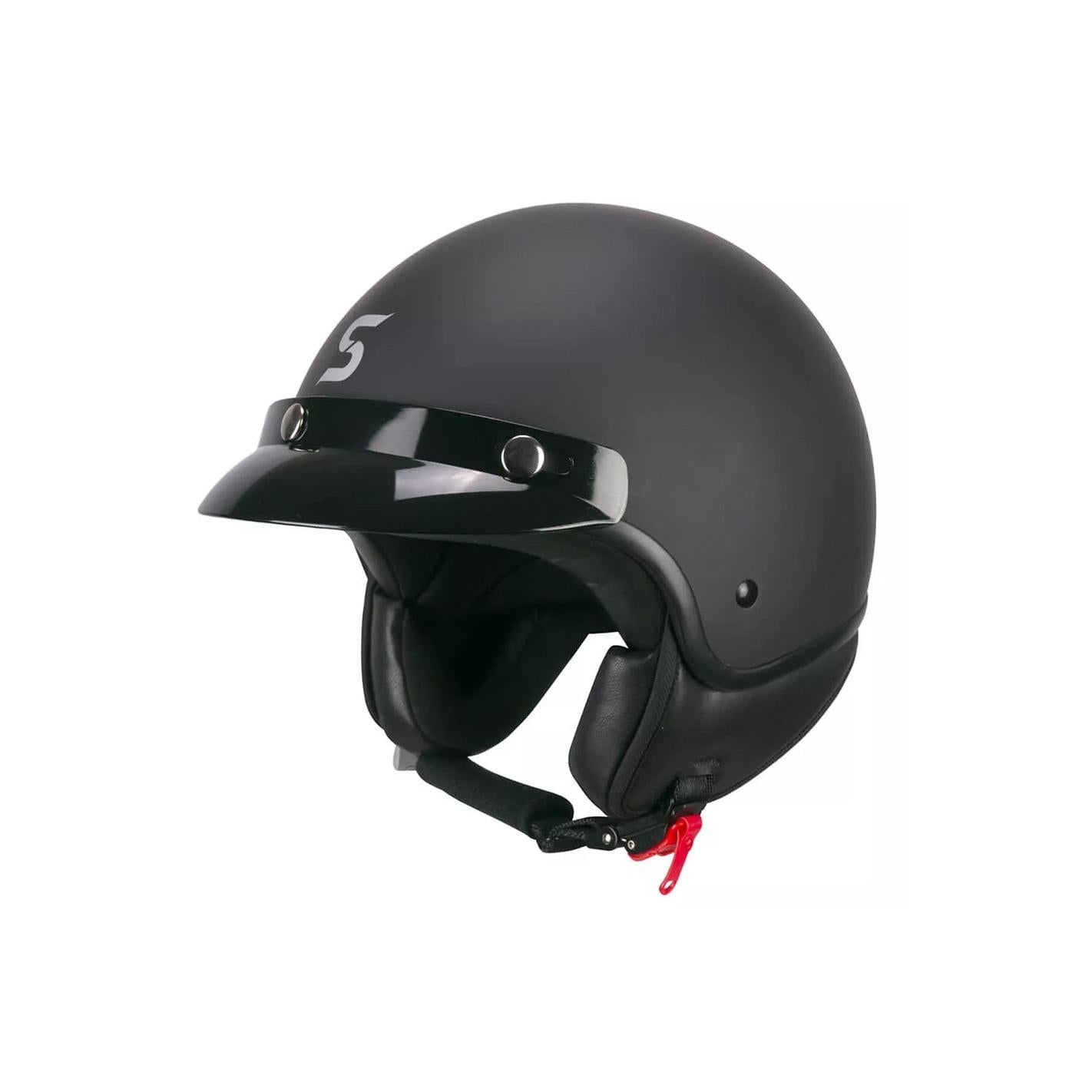 SKA-P 1FHA SMART MONO MOTORCYCLE JET HELMET MATTE BLACK – 1 – Maximomoto PT