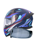 SHIRO KATANA SHARP MOTO INTEGRAL CAPACETE AZUL MATTE
