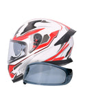 SHIRO KATANA SHARP MOTO INTEGRAL CAPACETE BRANCO VERMELHO