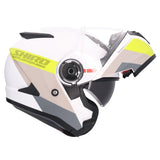 SHIRO CASCO EXPLORER MAVERICK BLANCO PERLA AMARILLO