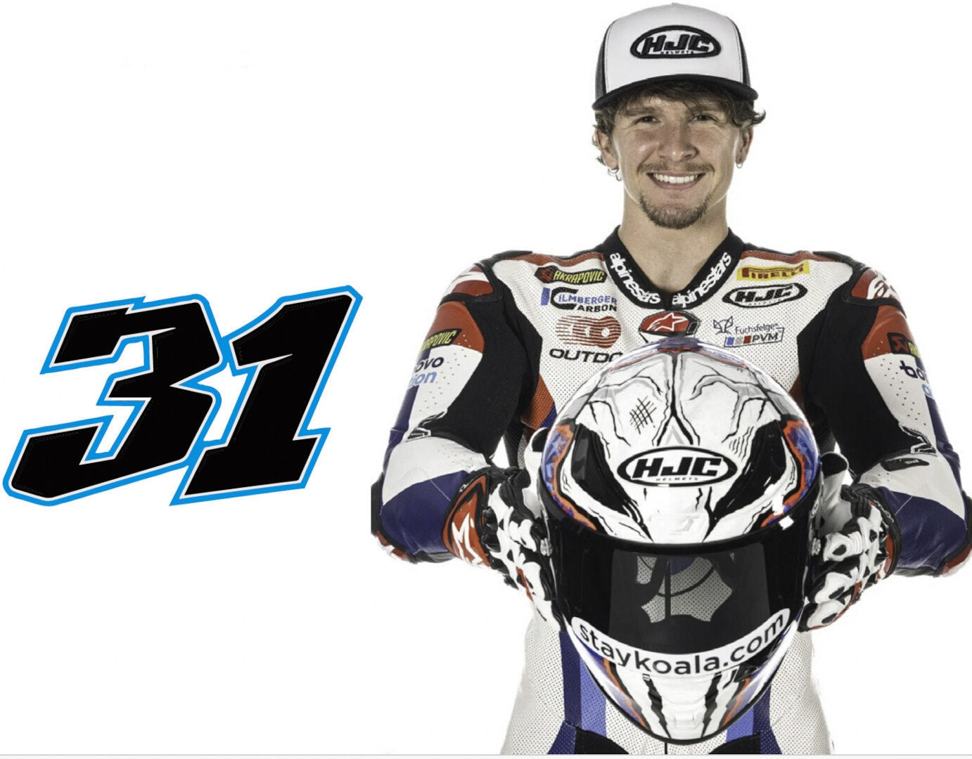 HJC RPHA1 GARRETT GERLOFF REPLICA MC21 DE MOTO CAPACETE CORRIDA