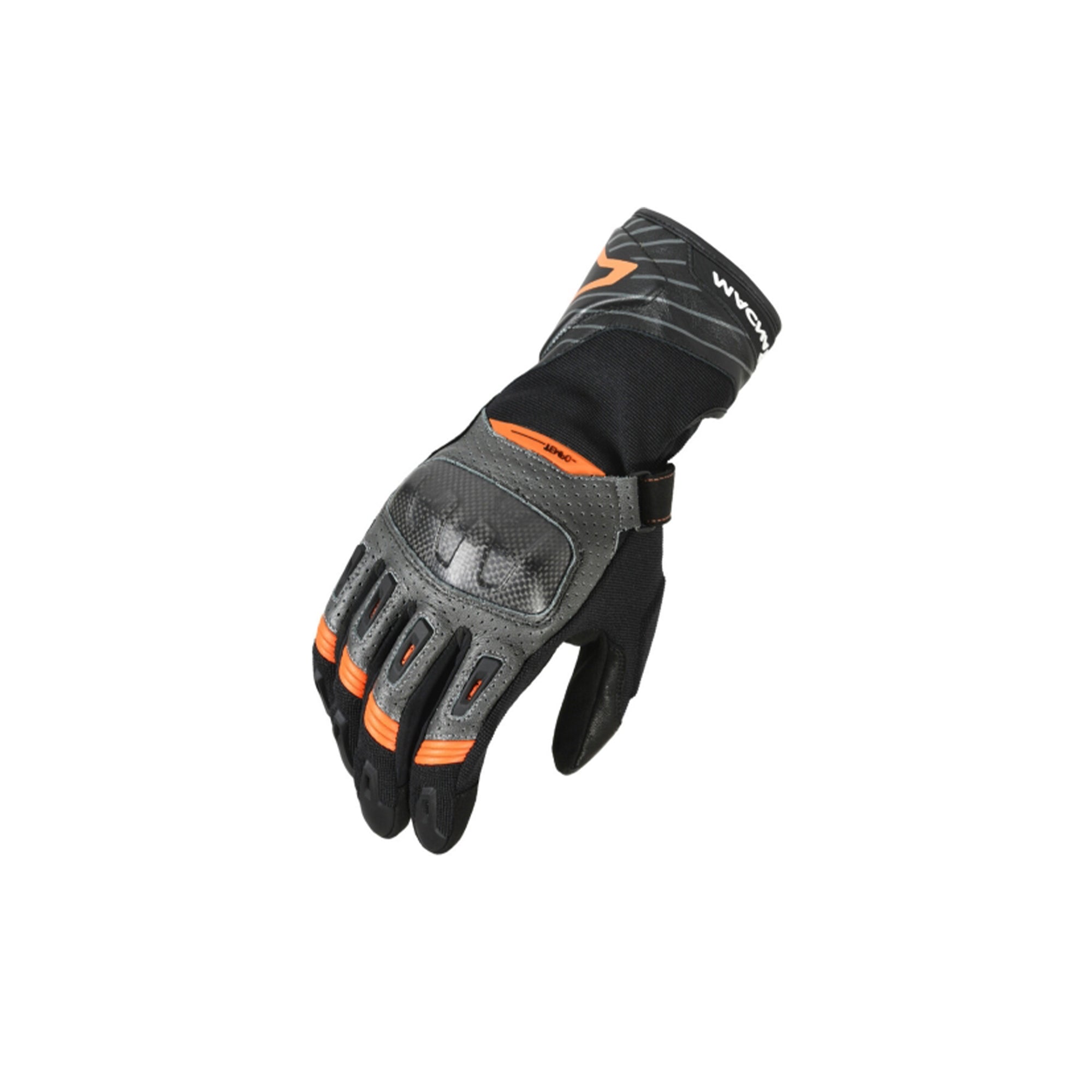 Macna Tempo Perforated Gloves Black/Dark Grey/Orange – 1 – Maximomoto PT
