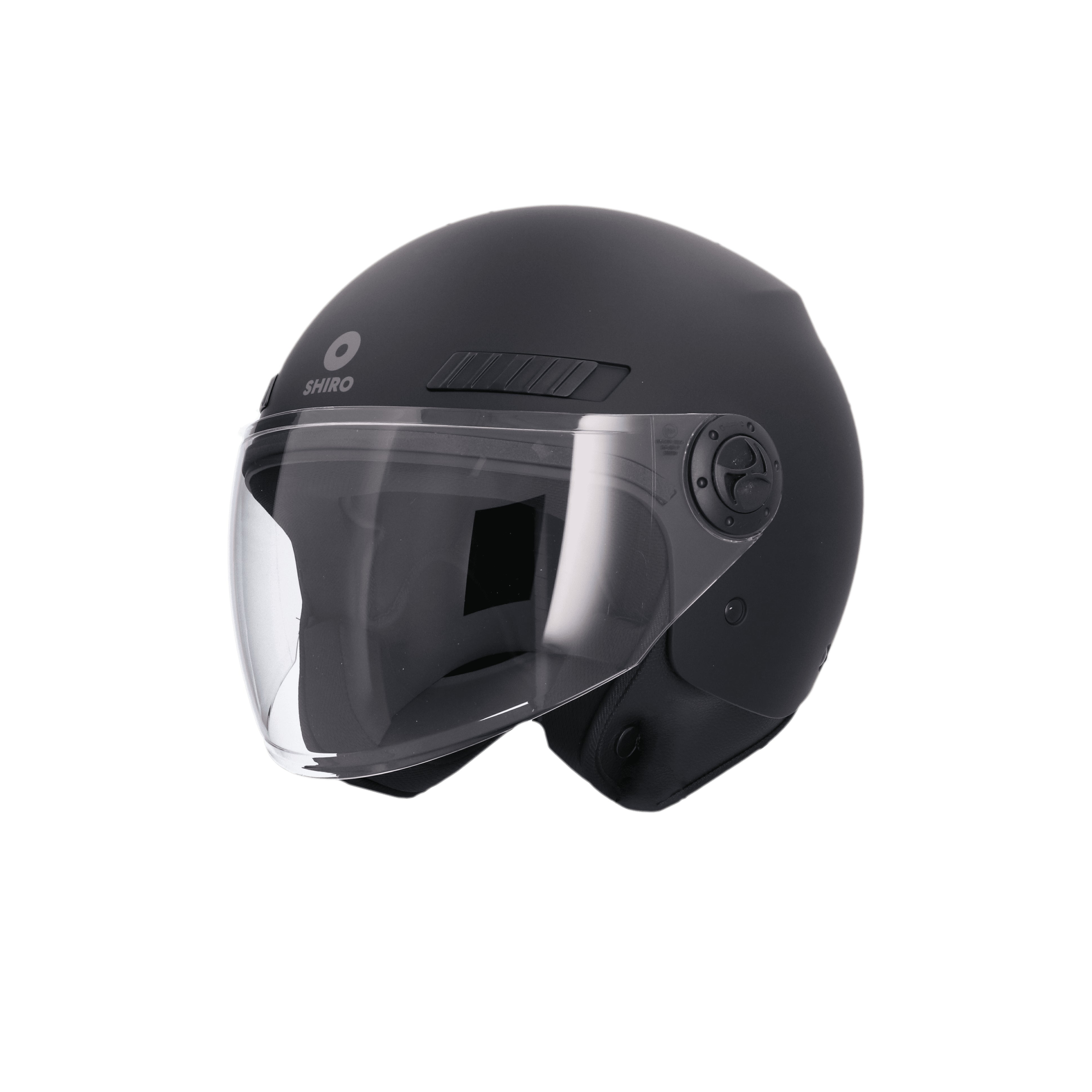SHIRO SH-62 KIOTO MONOCOLOR Moto Jet Capacete Preto Matt – 1 – Maximomoto PT