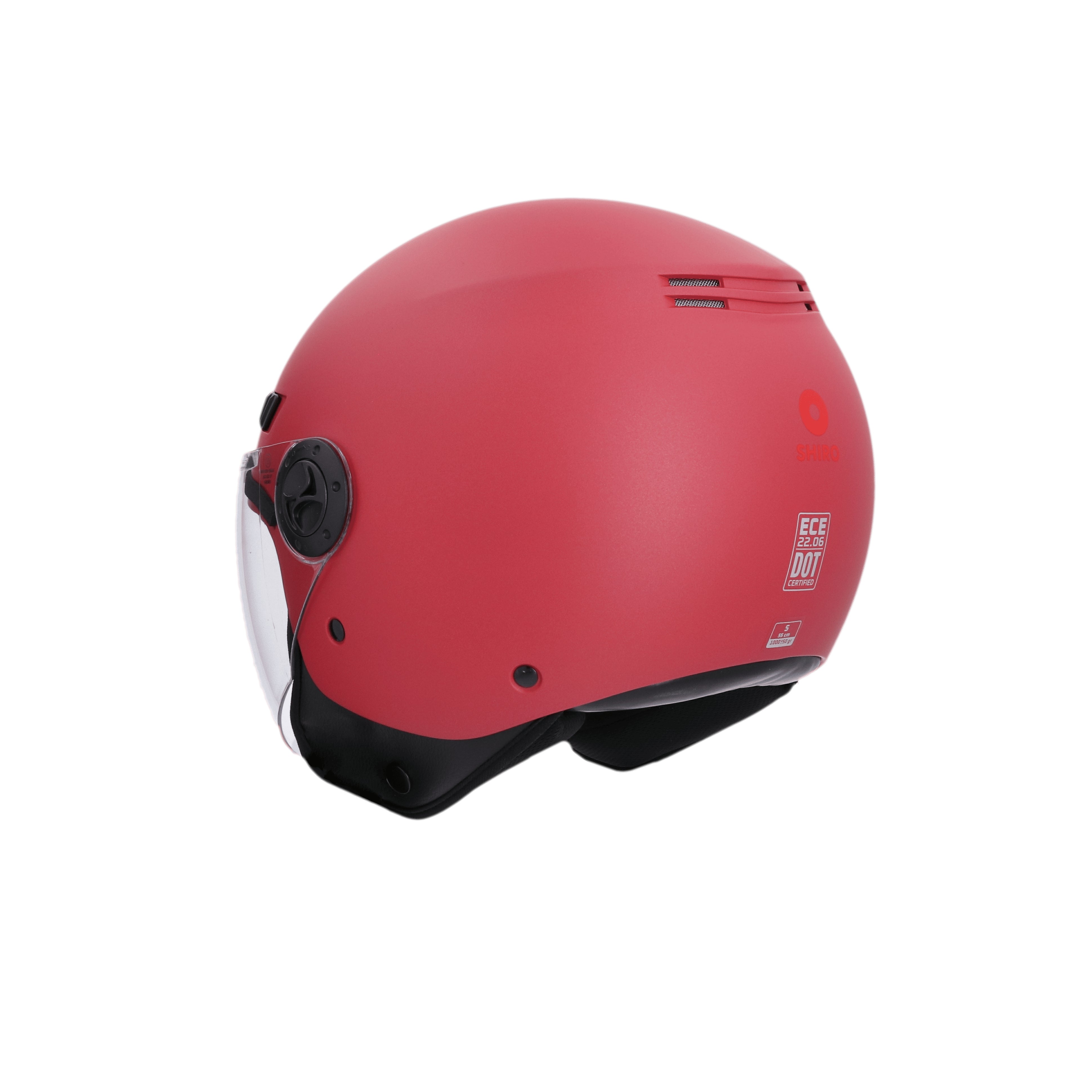 SHIRO CASCO SH-62 KIOTO MONOCOLOR ROJO MATE – 4 – Maximomoto PT