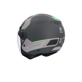 SHIRO KYOTO KALOS Moto Rosto Aberto Capacete Cinza Fosco
