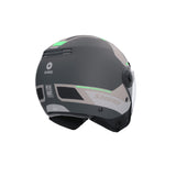 SHIRO KYOTO KALOS Moto Rosto Aberto Capacete Cinza Fosco