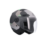 SHIRO KYOTO KALOS Moto Rosto Aberto Capacete Cinza Fosco