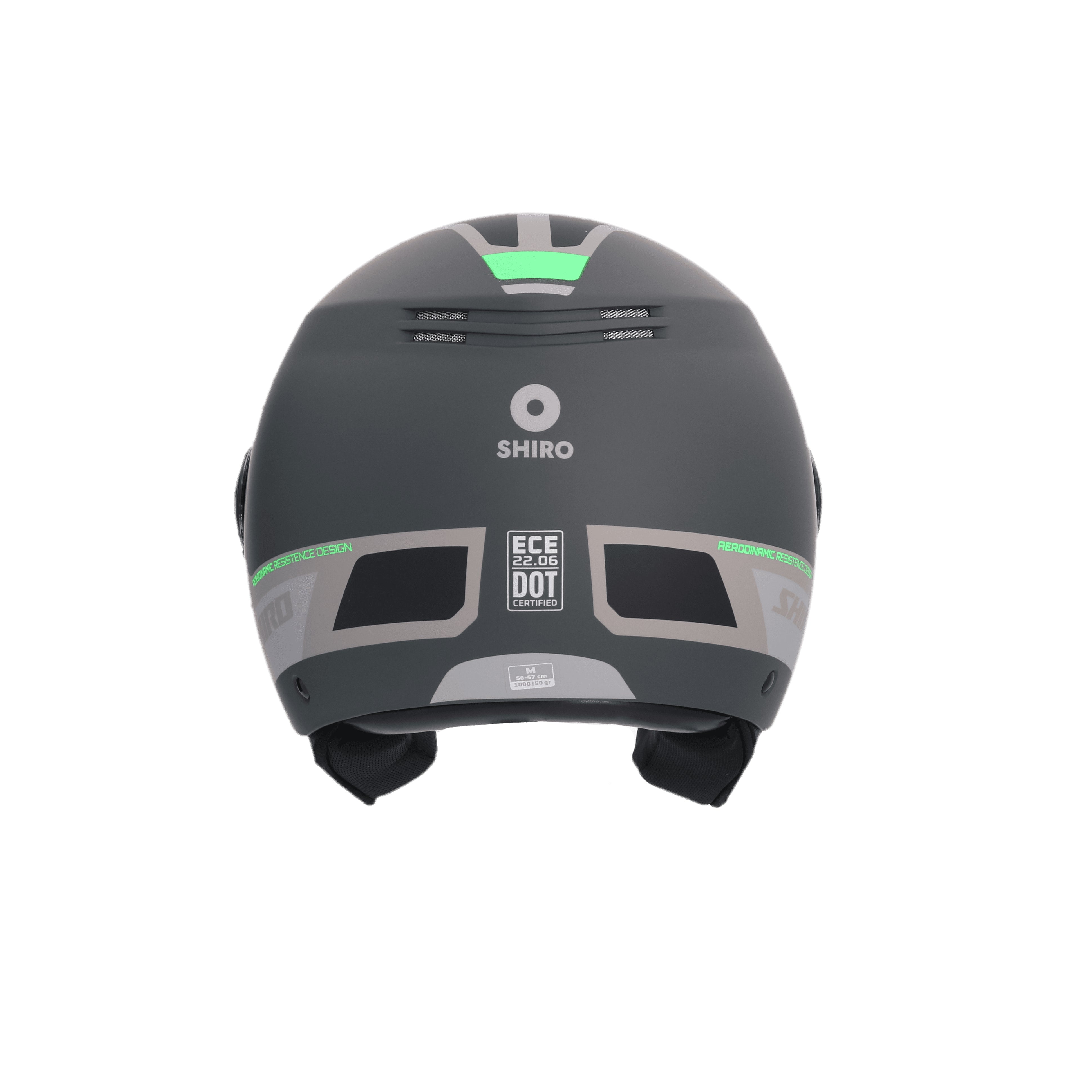 SHIRO KYOTO KALOS Motorcycle Open Face Helmet Matte Gray – 8 – Maximomoto PT