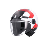 SHIRO KIOTO KALOS Moto Rosto Aberto Capacete Branco Vermelho – Maximomoto PT