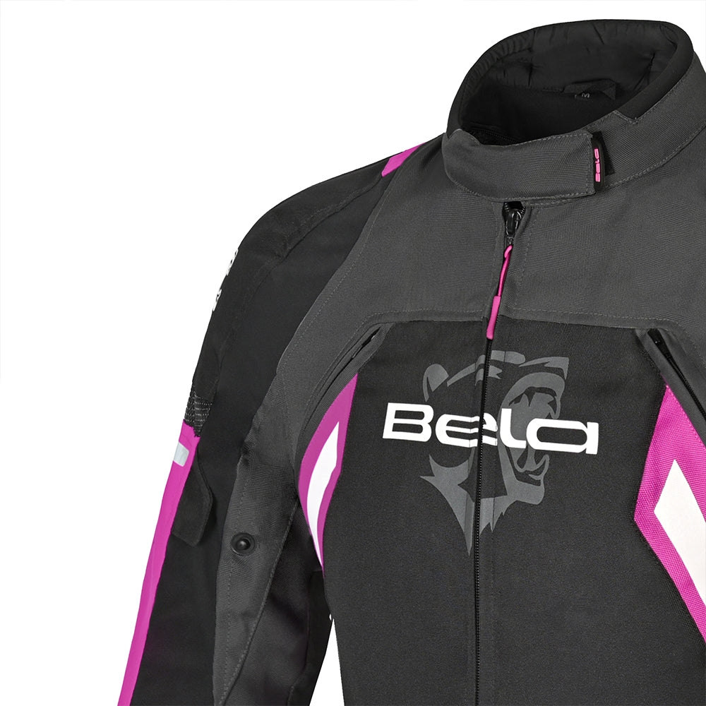 BELA ELANUR Women's Motorcycle Textile Jackets Black Anthracite Pink – 5 – Maximomoto PT