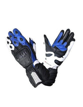 R-TECH HAWK Black Blue Leather Motorcycle Gloves – Maximomoto PT