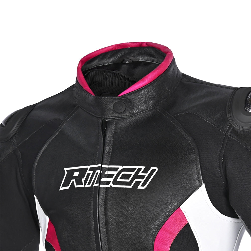 R-TECH TOM RIDER Motorcycle Ladies Jackets Black White Fuchsia – 6 – Maximomoto PT