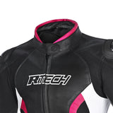 R-TECH TOM RIDER Moto Senhora Casacos Preto Branco Fúcsia