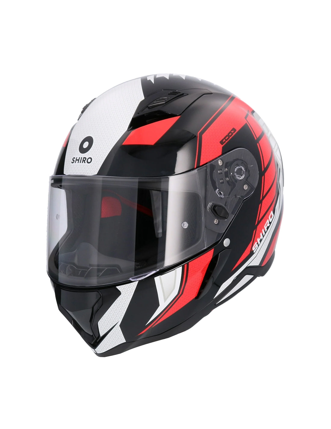SHIRO HUNTER SH-890 EDGE MOTO INTEGRAL CAPACETE PRETO VERMELHO