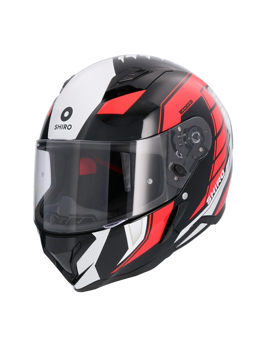 SHIRO HUNTER SH-890 EDGE MOTO INTEGRAL CAPACETE PRETO VERMELHO