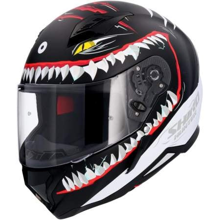 SHIRO HUNTER SHARK NG MOTO INTEGRAL CAPACETE FOSCO