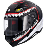 SHIRO HUNTER SHARK NG MOTO INTEGRAL CAPACETE FOSCO