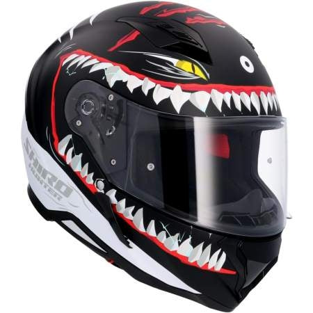 SHIRO HUNTER SHARK NG MOTO INTEGRAL CAPACETE FOSCO