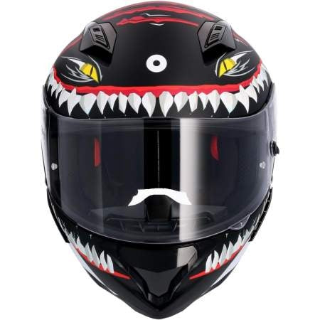 SHIRO HUNTER SHARK NG MOTO INTEGRAL CAPACETE FOSCO