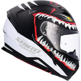 SHIRO HUNTER SHARK NG MOTO INTEGRAL CAPACETE FOSCO