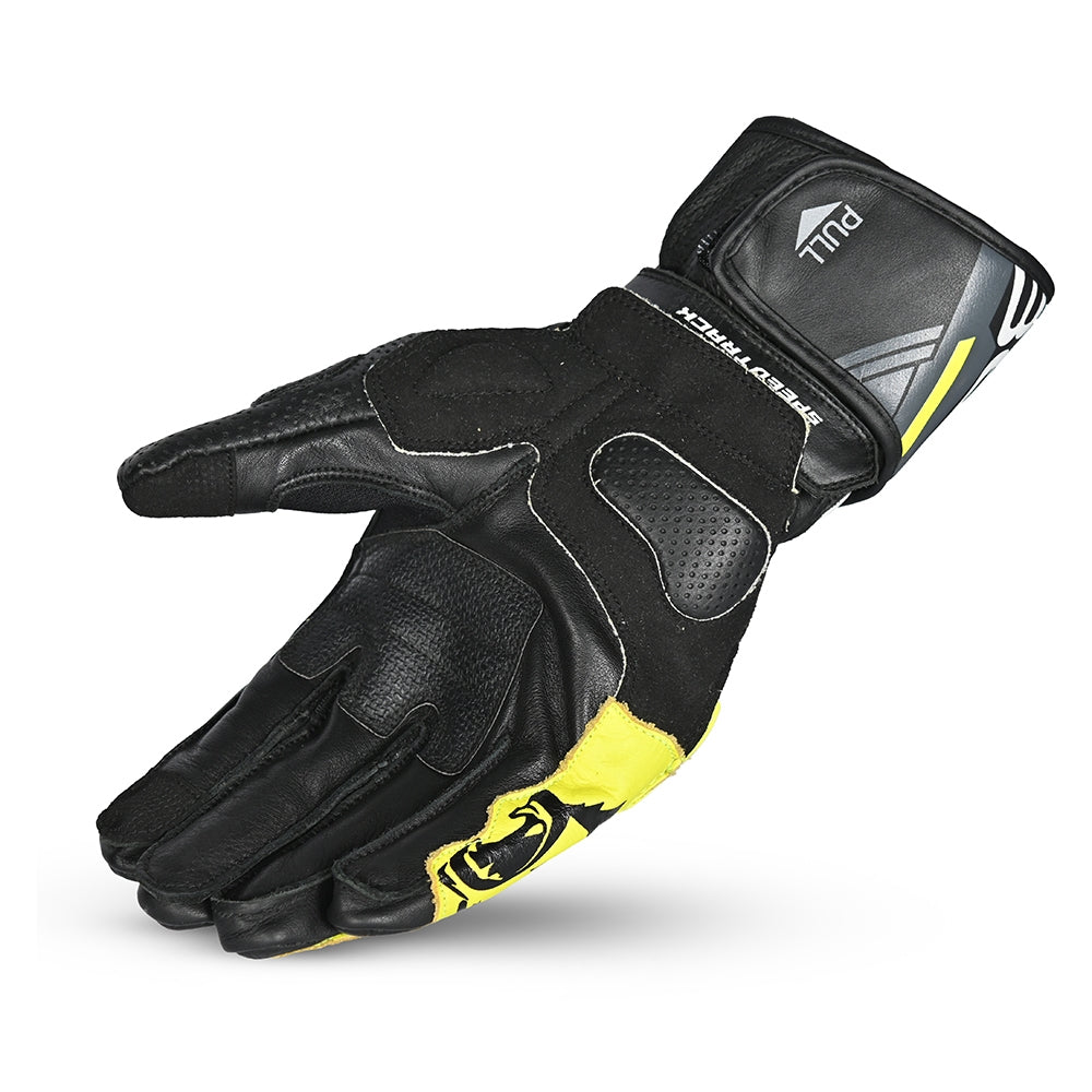 BELA LEMOX Moto Homem Luvas Preto Branco Amarelo