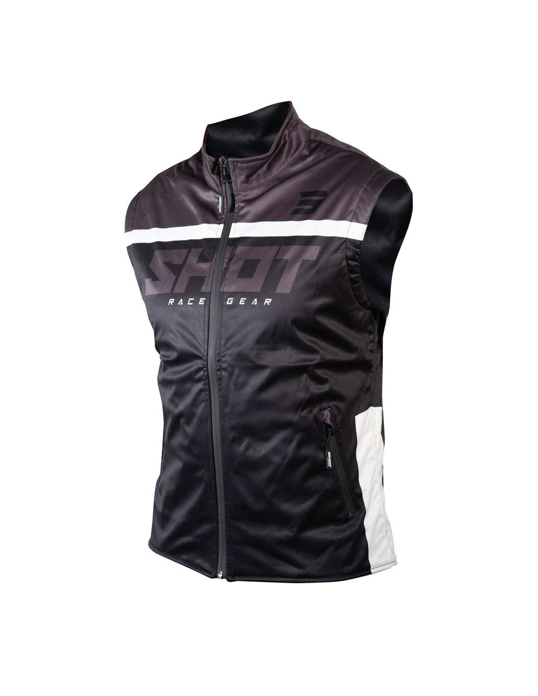 BODYWARMER SHOT LITE BLACK_WHITE S - SECURTEX MOTOR S.L (t/a MaximoMoto)