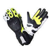 R-TECH HAWK Black Fluorescent Yellow Motorcycle Leather Gloves – Maximomoto PT