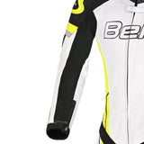 BELA ROCKET MIX 1 PC Senhora Fatos De Moto Preto Branco Amarillo Fluor
