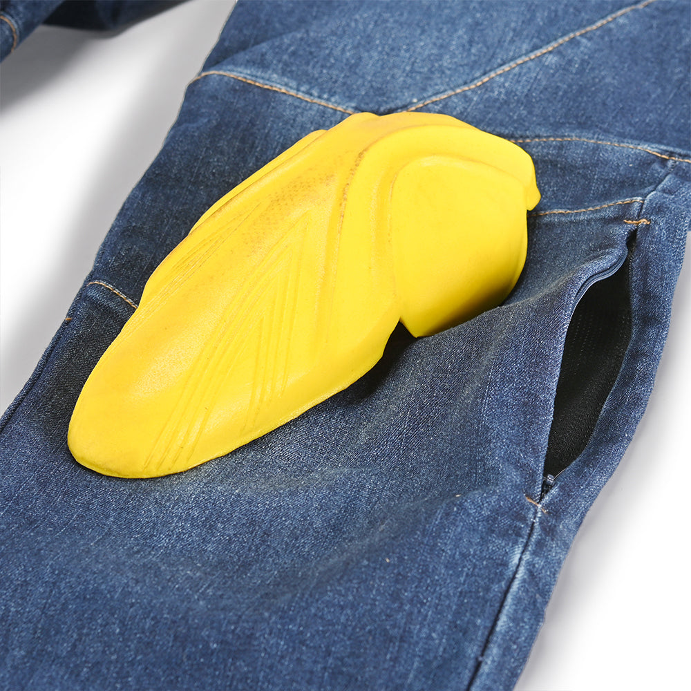 BELA ROCKER Vaquero Jeans CE Approved AA Moto Calcas Azul Inseam 34L