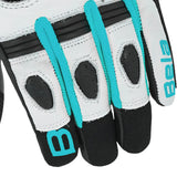 BELA AIR FLOW Women's Motorcycle Leather Gloves Turquoise Black
