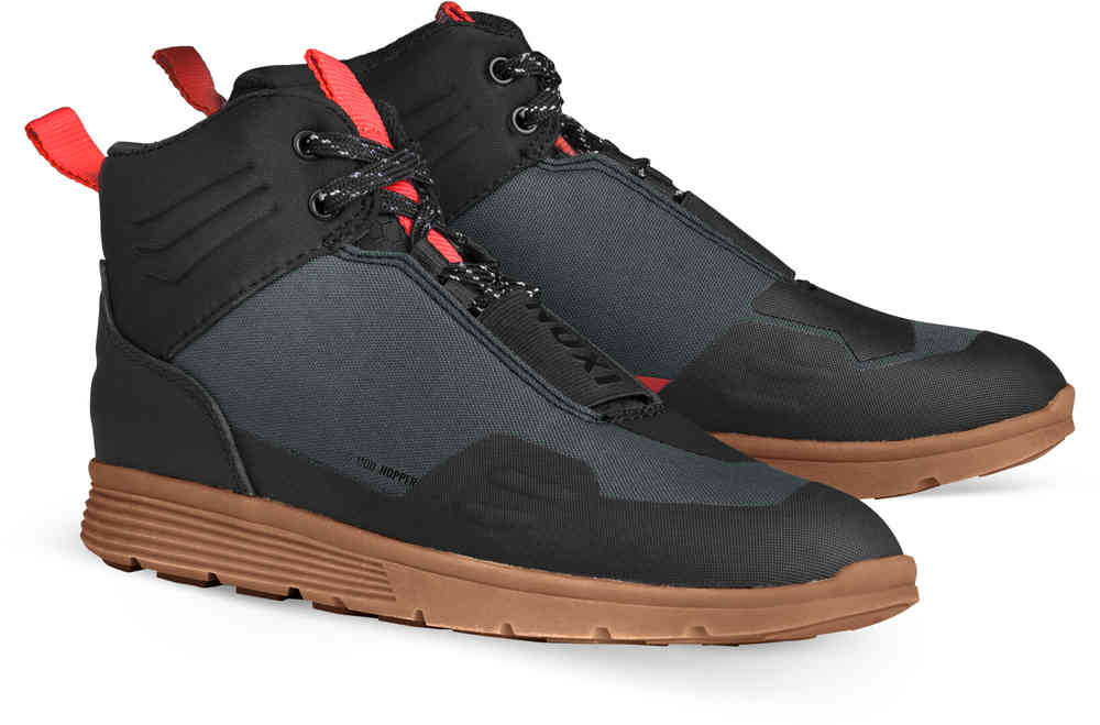 IXON HOPPER MEN'S MOTORCYCLIST URBAN BOOTS GREEN BLACK RED – 1 – Maximomoto PT