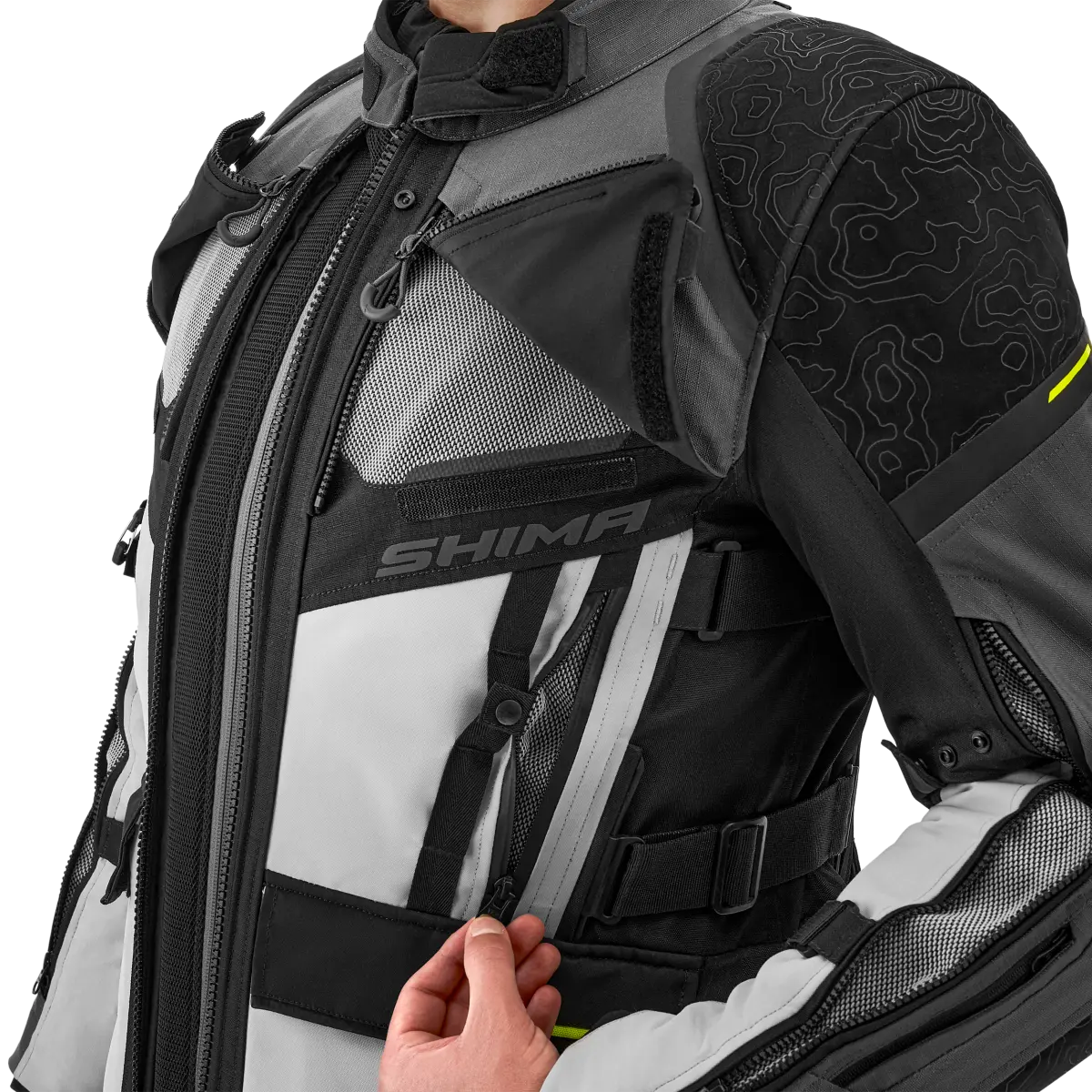 SHIMA TRACKER HOMBRE DE MOTO DE TURISMO CHAQUETA GRIS – 8 – Maximomoto PT