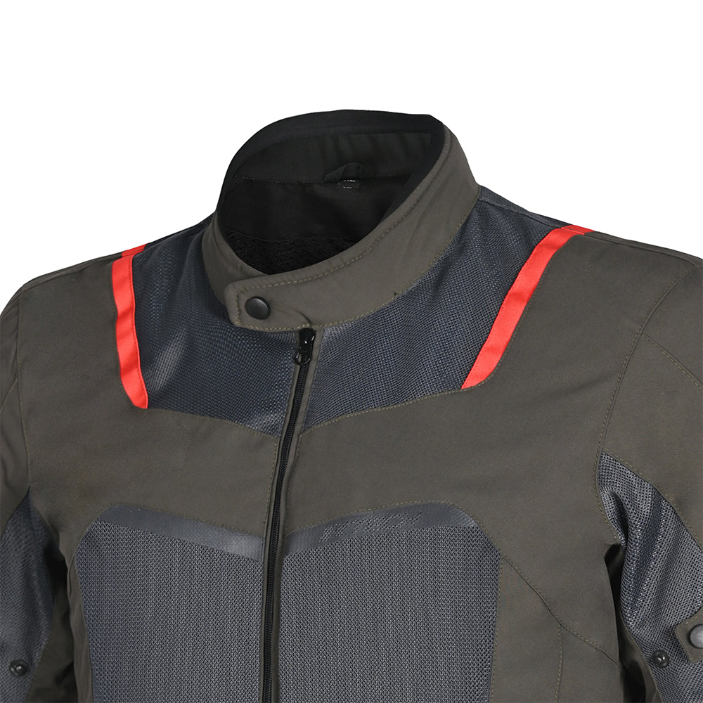 R-TECH - casacos Textil Spiral Mesh Arena/Gris/Rojo – 3 – Maximomoto PT