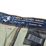 BELA RIO JEANS Motorcycle Pants Blue Dye 34L