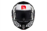 MT Atom 2 Strange B2 con parte delantera abatible brillante Casco de motocicleta