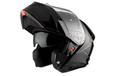 MT Genesis SV Solid A1 abatible, negro brillante Casco de motocicleta