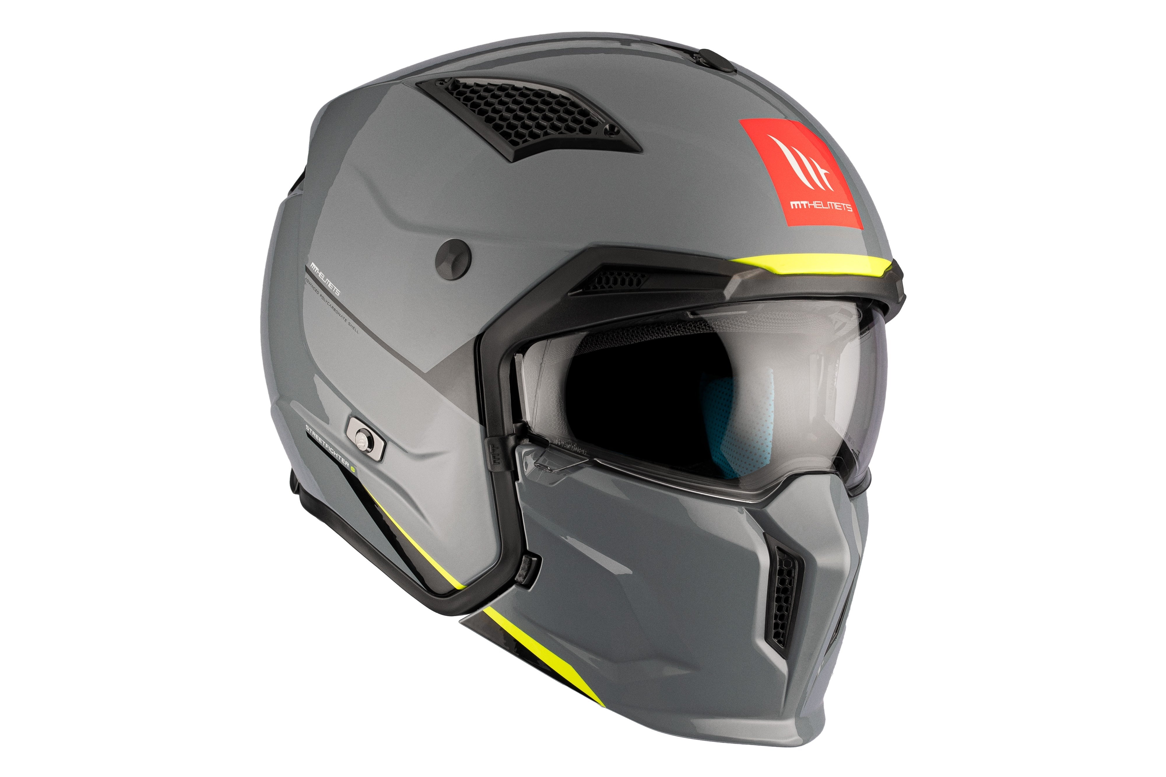 MT STREET FIGHTER SV SOLID A22 MOTO CAPACETE CINZA BRILLANT