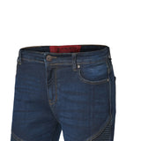 BELA URBAN Denim Jeans Moto Senhora Calcas Oscura Azul