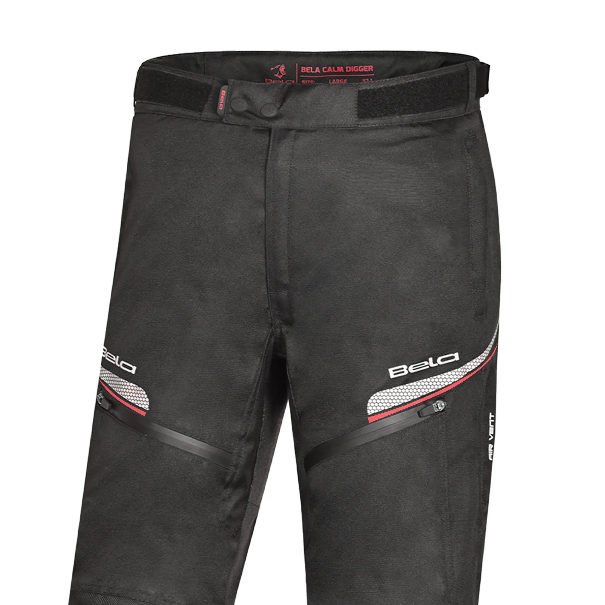 BELA CALM DIGGER Moto Textil Calcas Preto Vermelho