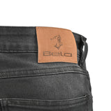 BELA RIO Moto Jeans Calças Preto Dye 34L