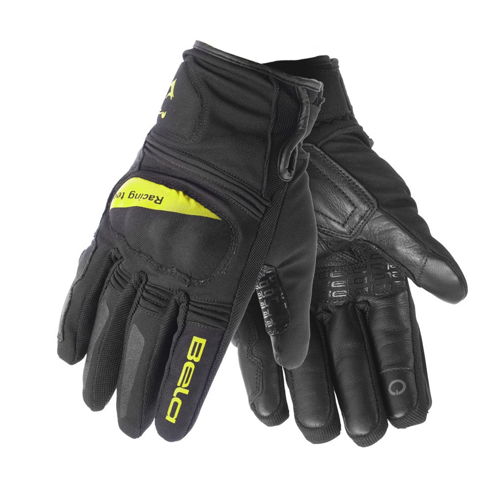 BELA BOOM WINTER WP Motorcycle Textile Gloves Black Fluorescent Yellow – 2 – Maximomoto PT