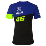 VR46 Yamaha Racing mujer Camiseta oficial de Valentino Rossi Azul/Amarillo