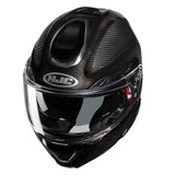 Casco de motocicleta modular abatible HJC RPHA 91 en color negro carbono