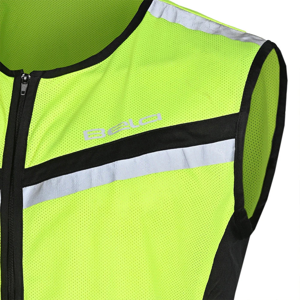 BELA Zoro Alta Visibilidade Moto Colete Têxtil Amarelo Fluorescente