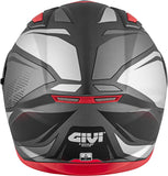 GIVI 50.6 STOCCARDA FOLLOW Moto Integral Capacete Titânio Vermelho