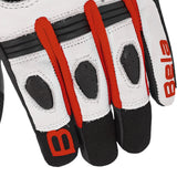 BELA AIR FLOW Luvas De Moto Senhora Couro Preto Vermelho