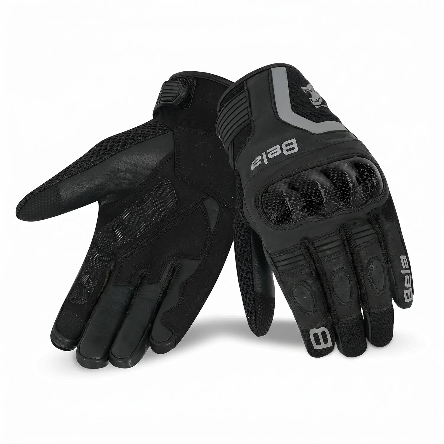 BELA AIR FLOW Motorcycle Leather Gloves Black – 1 – Maximomoto PT